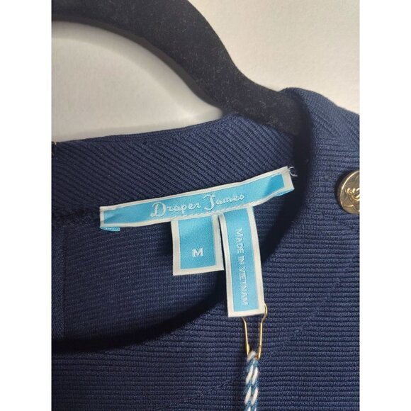 ☀️NWT Draper James Nassau Navy Sailor Ribbed Knit Dress, size M - Picture 3 of 11